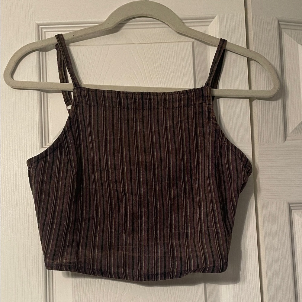 Tree of Life Purple Striped Women's Top